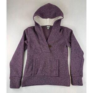 NIKE ACG Women Purple Long Sleeve Fleece Front Pocket  Pullover Hoodie Medium